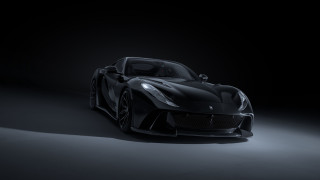 Black sports car hood up 15 - a spotlight free wallpaper