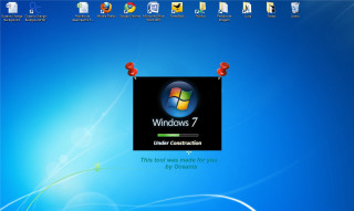 Windows7 desktop logo blue background - the corner free wallpaper