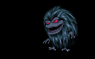 Red eyed cartoon monster chica - creature free wallpaper