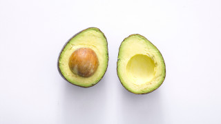 Avocado half moon planet rayonism - a white surface free wallpaper