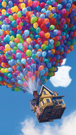 Floating house balloons in the 5 - a detailed matte painting free wallpaper