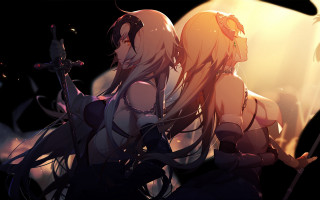 Woman sword demon fullmoon armor - dusk free wallpaper