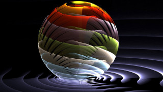Colorful egg black background spiral - caustic free wallpaper