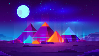 Desert mountains moon purple night - a purple hue free wallpaper