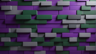 Purple green wall squares black - modular free wallpaper