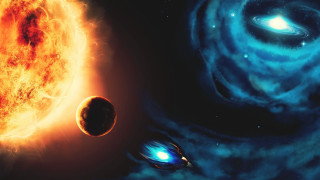 Space planet star sunset matte - a space free wallpaper
