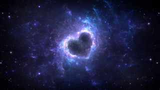 Heart galaxy blackhole starry space - a black hole in the center free wallpaper