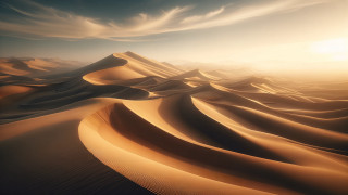 Desert sand dunes sunset blue - a sun free wallpaper