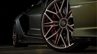 Car wheel closeup dark room - rim free wallpaper