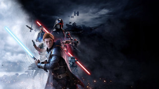 Star wars man lightsabers storm - movie poster free wallpaper