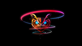 Glowing cat hologram blue eyes - rossdraw global illumination free wallpaper