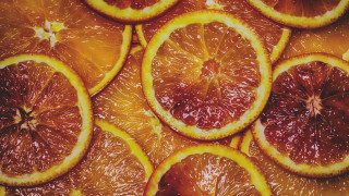 Orange slices star fireworks food - a table top free wallpaper