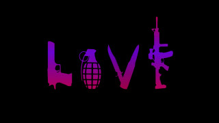 Black purple love gun banksy - banksy free wallpaper