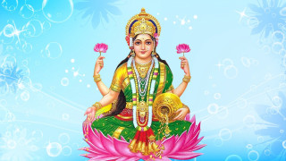 Woman lotus flower blue background - ella guru free wallpaper