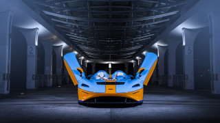 Futuristic car large building long - cui bai free wallpaper