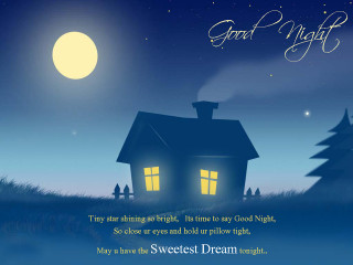 House night sky full moon - a poem free wallpaper