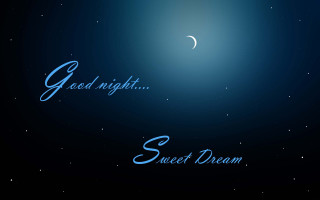 Night sky crescent stars blue 2 - a night sky free wallpaper