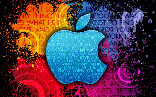 Apple logo colorful spraypaint black - an apple logo free wallpaper