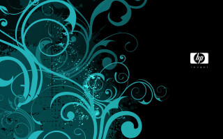 Blue black background swirls dots 2 - gradient light blue free wallpaper