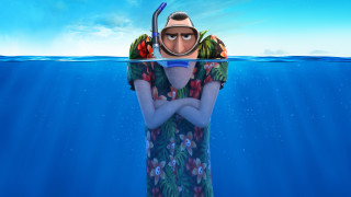 Underwater man hawaiian shirt fish - his mouth free wallpaper