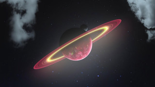 Distant sky object bright ring - a distant object in the sky free wallpaper