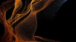 Black background swirls planet moon - swirl free wallpaper