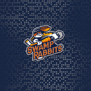 Blue background swamp rabbit baseball - its mouth free wallpaper