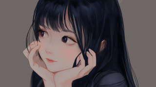 Girl black hair black shirt - a black shirt free wallpaper