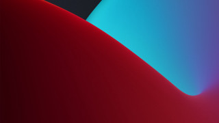 Red blue background curved shape - bauhau free wallpaper