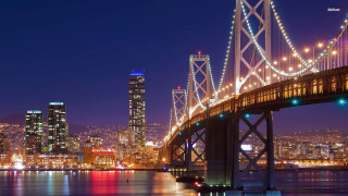 Bridge night water lights city 2 - dennis ashbaugh free wallpaper for desktop