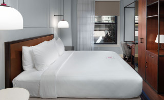 Bed white comforter pillows window - kaw free wallpaper