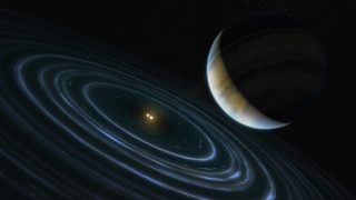 Black hole white disk yellow - a black hole free wallpaper