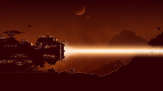 Futuristic city mountain planet moon - distant free wallpaper