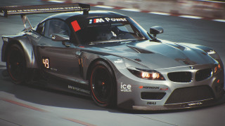 Silver race car red flag - a track free wallpaper