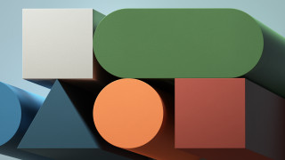 Paper shapes geometric abstract 3d - geometric free wallpaper