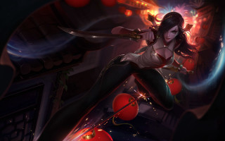 Woman sword darkroom balloons lantern - balloon free wallpaper