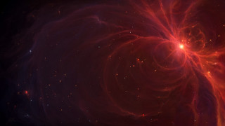 Red black swirls stars space - swirl free wallpaper