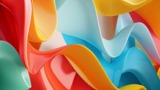 Colorful abstract wavy shapes 3d - a colorful abstract background free wallpaper