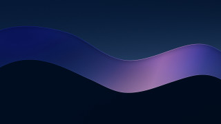 Blue purple wave dark sky - a white light in the middle free wallpaper