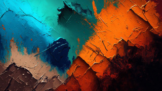 Colorful abstract burning blood fire - a painting free wallpaper
