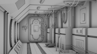 Large room appliances walls flooring - ambient occlusion free wallpaper