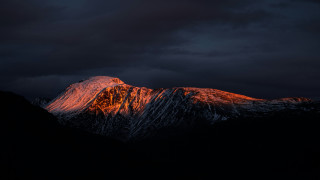 Mountain tall peak cloudy sky 2 - dramatic free wallpaper