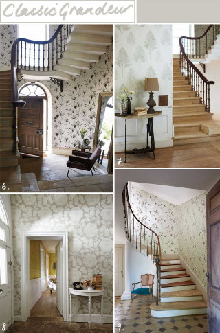 Staircase foyer table chairs mirror - free architecture wallpaper