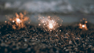 Fireworks night sky city lights - the dark night sky free wallpaper