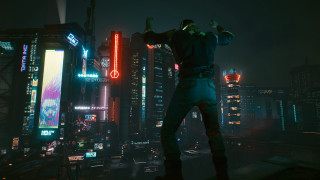 Neon cityscape night eddie mendoza - cyberpunk art free wallpaper