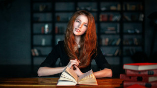 Anka zhuravleva portrait library reading - anka zhuravleva free wallpaper