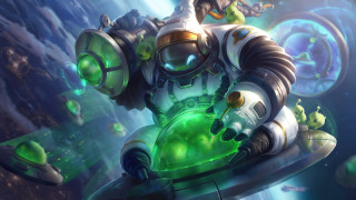 Futuristic spacesuit greenlight hologram earth - its arm free wallpaper