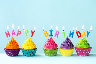 Cupcakes candles number one two - candle free wallpaper