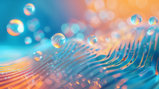Keyboard bubbles holography 3d render - background free wallpaper