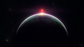 Planet moon starry sky galaxy - a. hardy free wallpaper